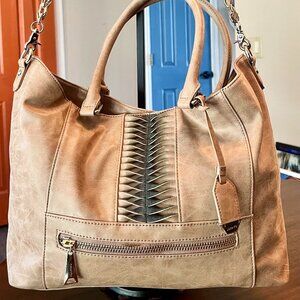 Beautiful Dolce Vita Caramel With Gold Hardware Shoulder Crossbody Bag